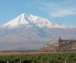 Khor Virap et mont Ararat (situ� c�t� turc)