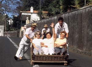 descente dans les fameux paniers en osier