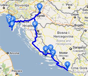 Carte de l�itin�raire du reportage