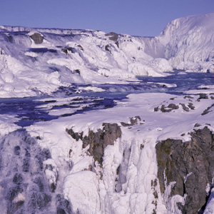 Gullfoss (La Chute d�Or) en costume hivernal