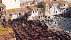 les tanneries Chouwara, dans la m�dina